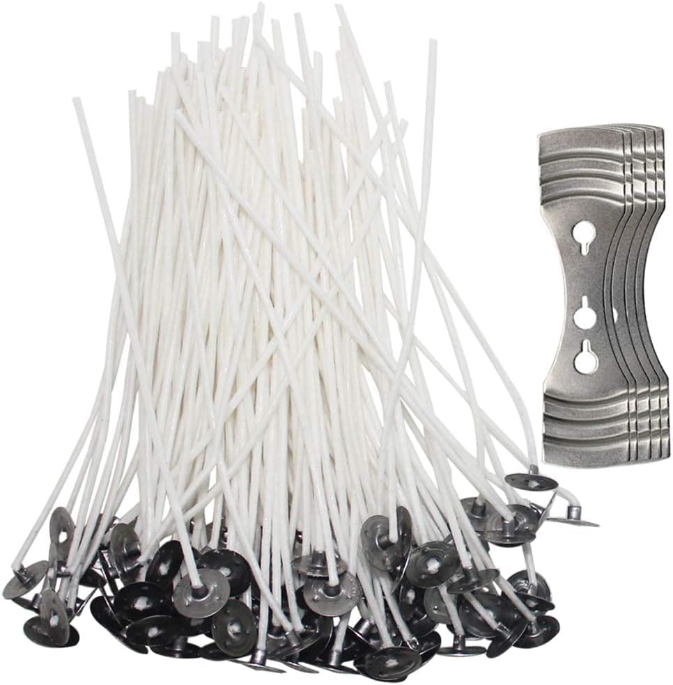 Meches bougies pre-cirees avec support lot 100