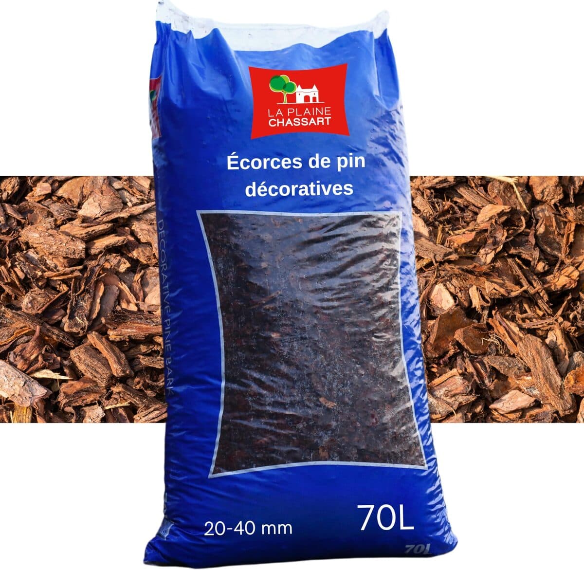 Paillage écorces de pin 50L
