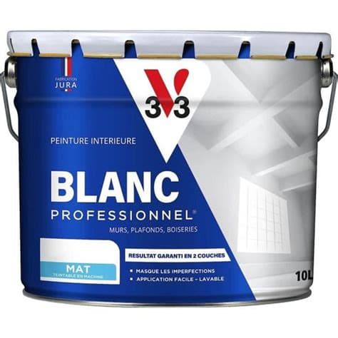 Peinture plafond blanche mat 10L