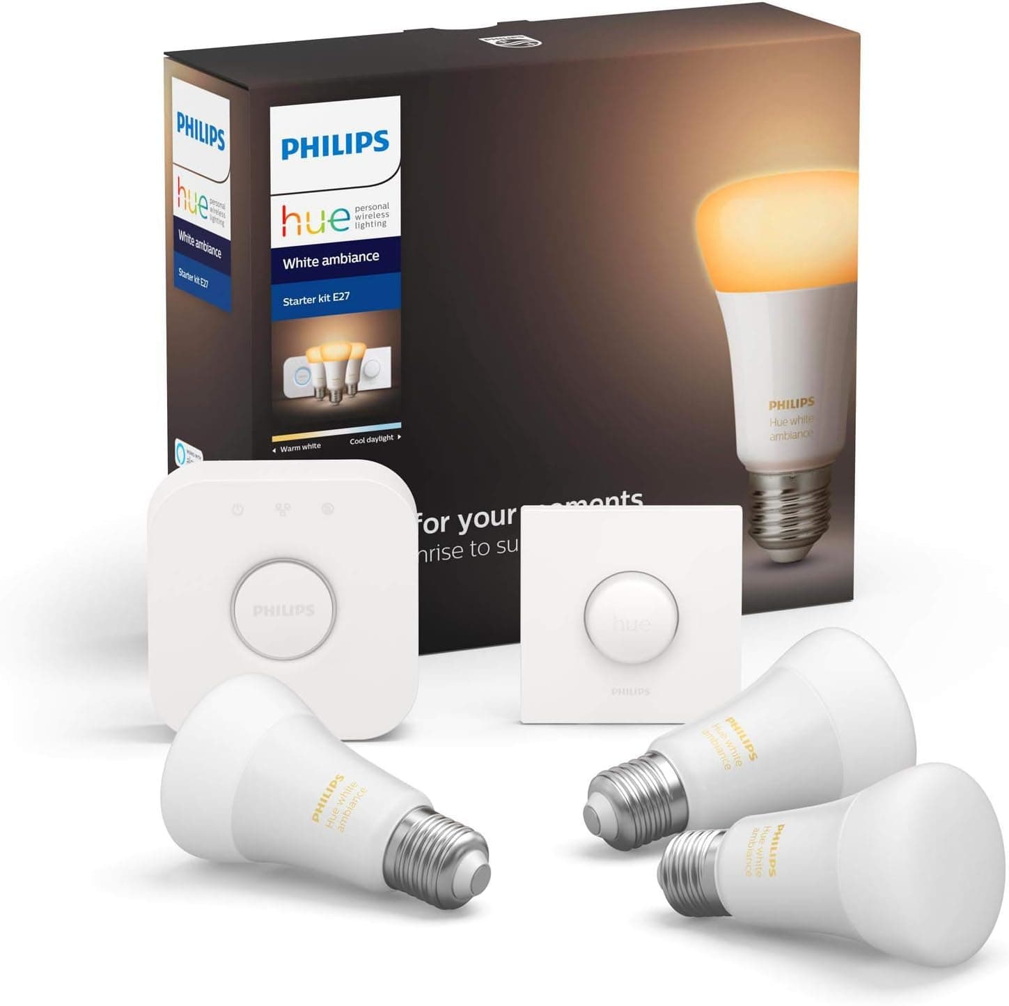 Ampoules LED connectées Philips Hue starter kit