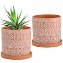 Cache-pot en terre cuite avec trou de drainage lot