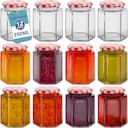Pots à confiture en verre avec couvercle lot