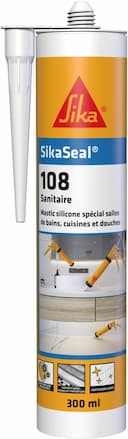 Silicone sanitaire anti-moisissure blanc