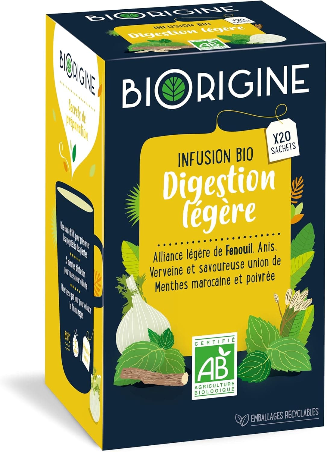 Tisane Bio Fenouil Menthe Digestion