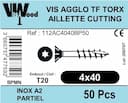 Vis a bois 4x40mm lot 50