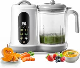 Fulluky Robot Cuiseur Bébé 2-en-1 (400 ml, écran tactile, inox 304)