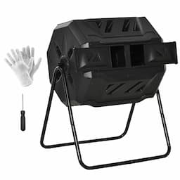 Outsunny composteur rotatif 2 chambres