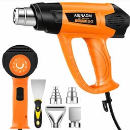 AIUNAOM 2000W — décapeur 9 niveaux 50-650 °C, 2 débits, 5 accessoires