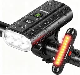 Tellegante Lampe Vélo 6 LED 2000 Lumens feu rouge et bleu