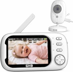 GHB Babyphone Caméra 3,5" avec carte SD