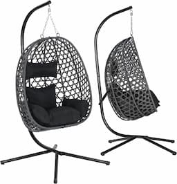 WOLTU (rotin PE, 150 kg, coussin déperlant amovible)