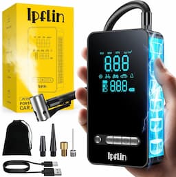 Ipflin Gonfleur sans fil 4000 mAh (kit vélo/moto complet)