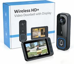 Zeerkeer Visiophone sans fil 720P, écran 4,5", sans WiFi