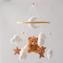Promise Babe Mobile Nuages et Ours en bois et feutre