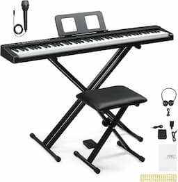 Bonnlo GPP-101 88 touches semi-lestées avec tabouret