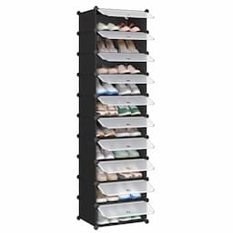 Songmics meuble modulable 10 compartiments avec portes