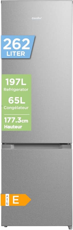 Comfee' RCB268LS2EU 262 L (silencieux 39 dB, low frost, inox)