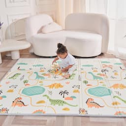 SUPERBE BEBE XXL 150x180 cm DINO (mousse réversible)