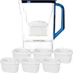 Wessper 2,7 L, charbon actif + résine, lot de 6 filtres