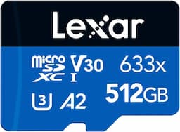 Lexar 633x 512 Go microSDXC (A2, U3, V30)