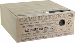 AltoBuy Cheese — cave à fromage bois d'hévéa avec couteau (25 cm)