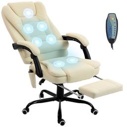 Vinsetto fauteuil massant inclinable à 155° avec repose-pieds