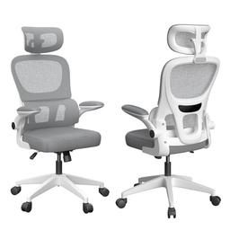 OXFENSEE Chaise de bureau ergonomique à haut dossier, gris