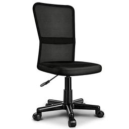 TRESKO Chaise de Bureau Ergonomique sans Accoudoirs, Vérin SGS, Noir