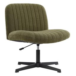IWMH chaise de bureau pivotante sans roulettes, hauteur réglable