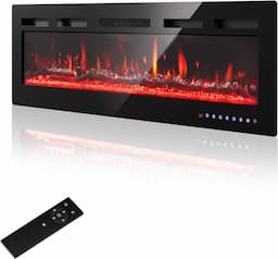 PURFINO cheminée électrique 102 cm 12 couleurs 1800 W