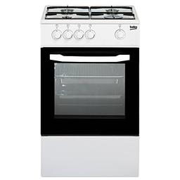 Beko CSG42001FW — cuisinière tout-gaz 4 feux, blanc 50 cm