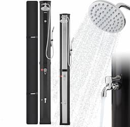 AREBOS Douche Solaire 60 L avec thermomètre intégré