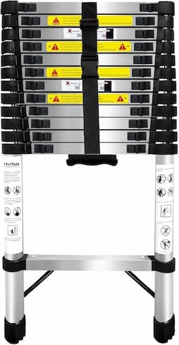 Brstheco Échelle télescopique 3,8 m légère et polyvalente