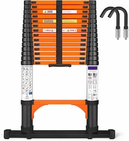 Chanjarhill Échelle télescopique 4,4 m avec stabilisateurs
