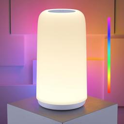 ROOTRO Lampe à poser tactile RGB (3 intensités, design épuré)