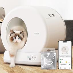 SAROSORA litière connectée 10 capteurs à entrée basse 57,6 L