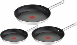 Tefal Duetto (lot de 3 poêles inox 20/24/28 cm, induction)