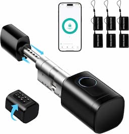 FILINK Smart Lock (cylindre à empreinte, 5 modes, noir)