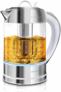 Cecotec ThermoSense 370 Clear (verre borosilicate 1,7 L, filtre à thé inox, 2200 W)