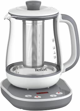 Tefal BJ551B10 Tastea (machine à thé 1,5 L, 8 réglages de température, panier inox amovible, réparabilité 15 ans)