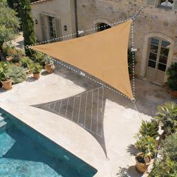 HAIKUS Voile d'ombrage triangulaire HDPE 185 g/m² 3 x 3 x 3 m