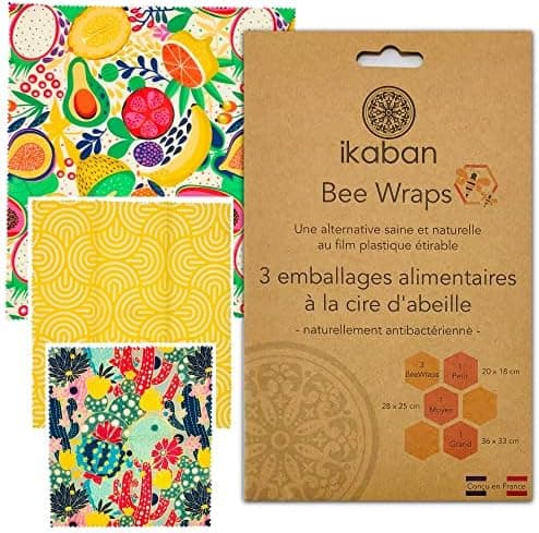 Bee wraps emballages cire d'abeille lot