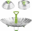 Marguerite panier vapeur pliable inox