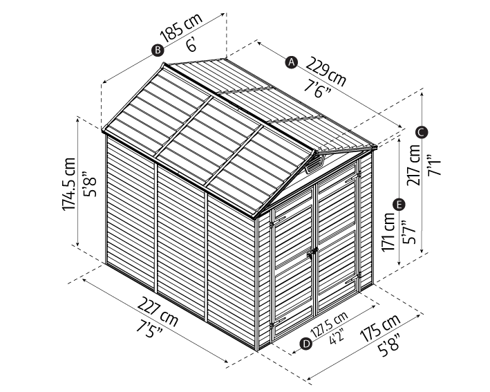 Palram Skylight 6x8 Abri Jardin