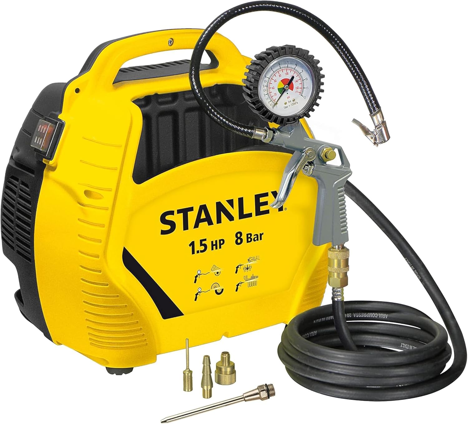 Stanley Compresseur 8 Bar avec Kit Pneumatique