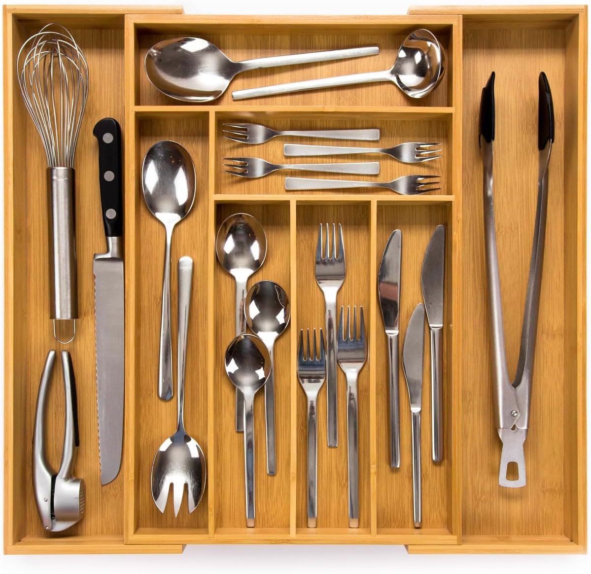 budu Range-couverts #47 en bambou extensible