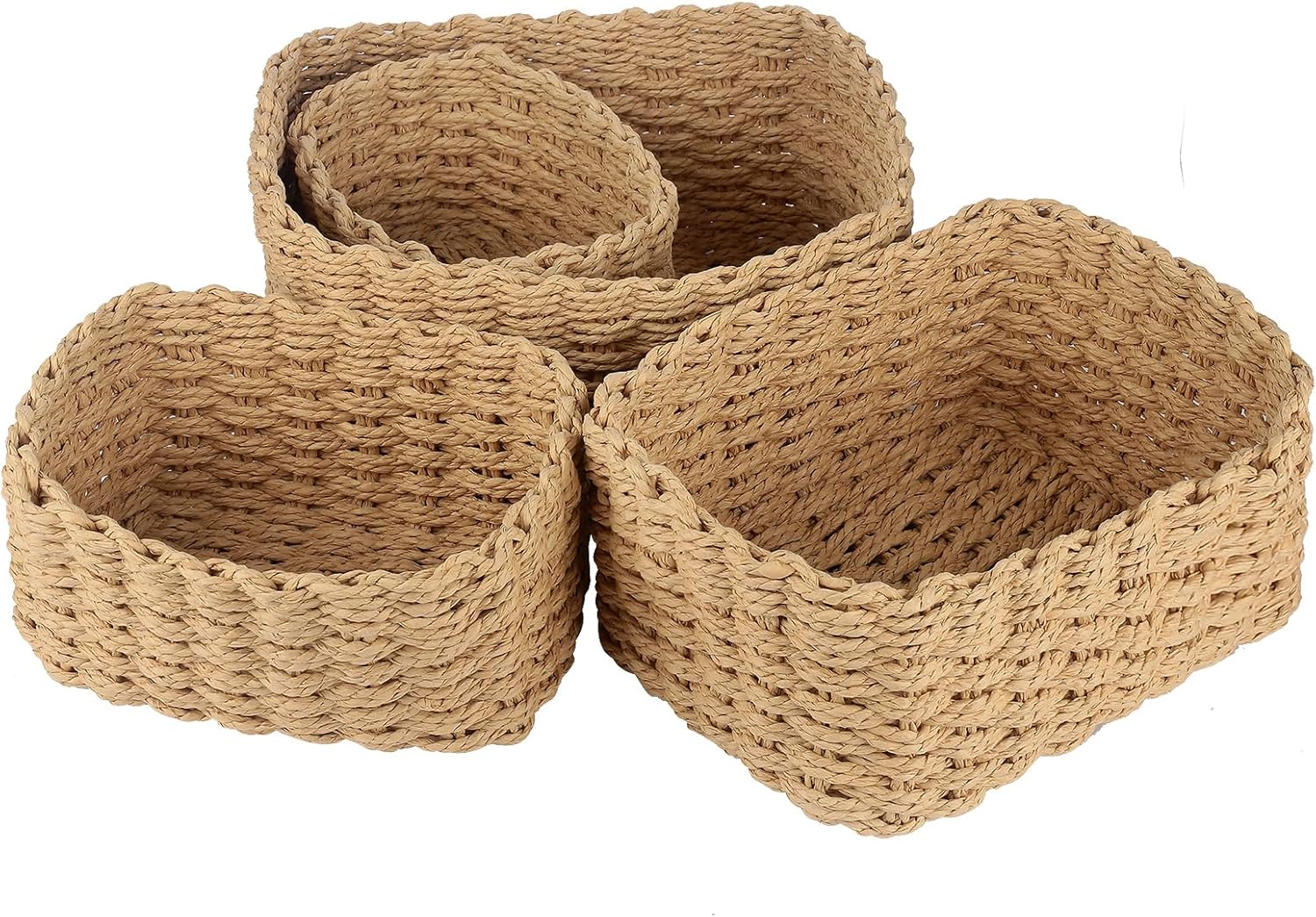 Otauoaea Lot 4 Paniers Corde Papier Empilables