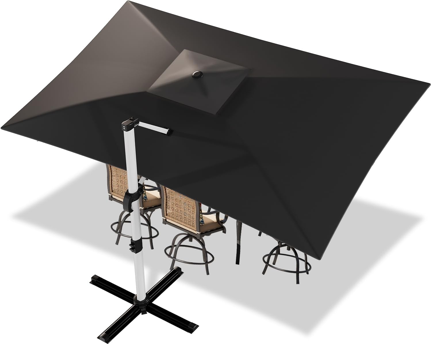 Devoko Parasol Déporté 3x4 m Gris