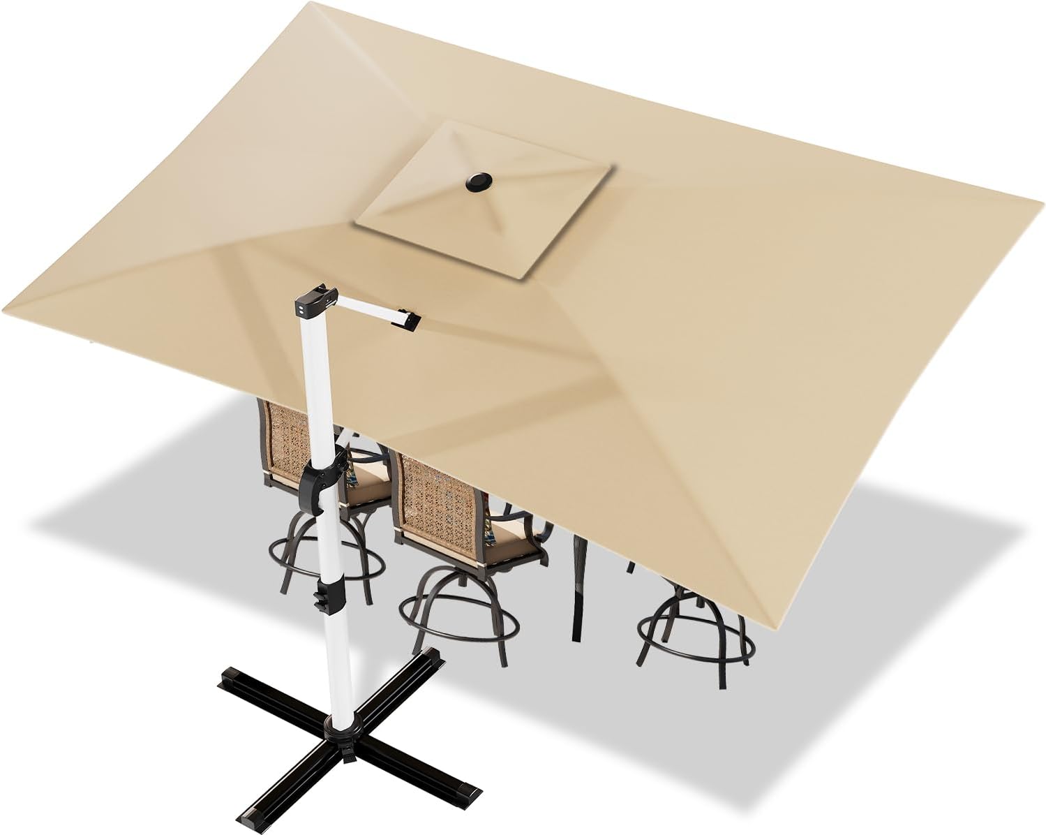 Devoko Parasol Déporté 3x4 m Beige