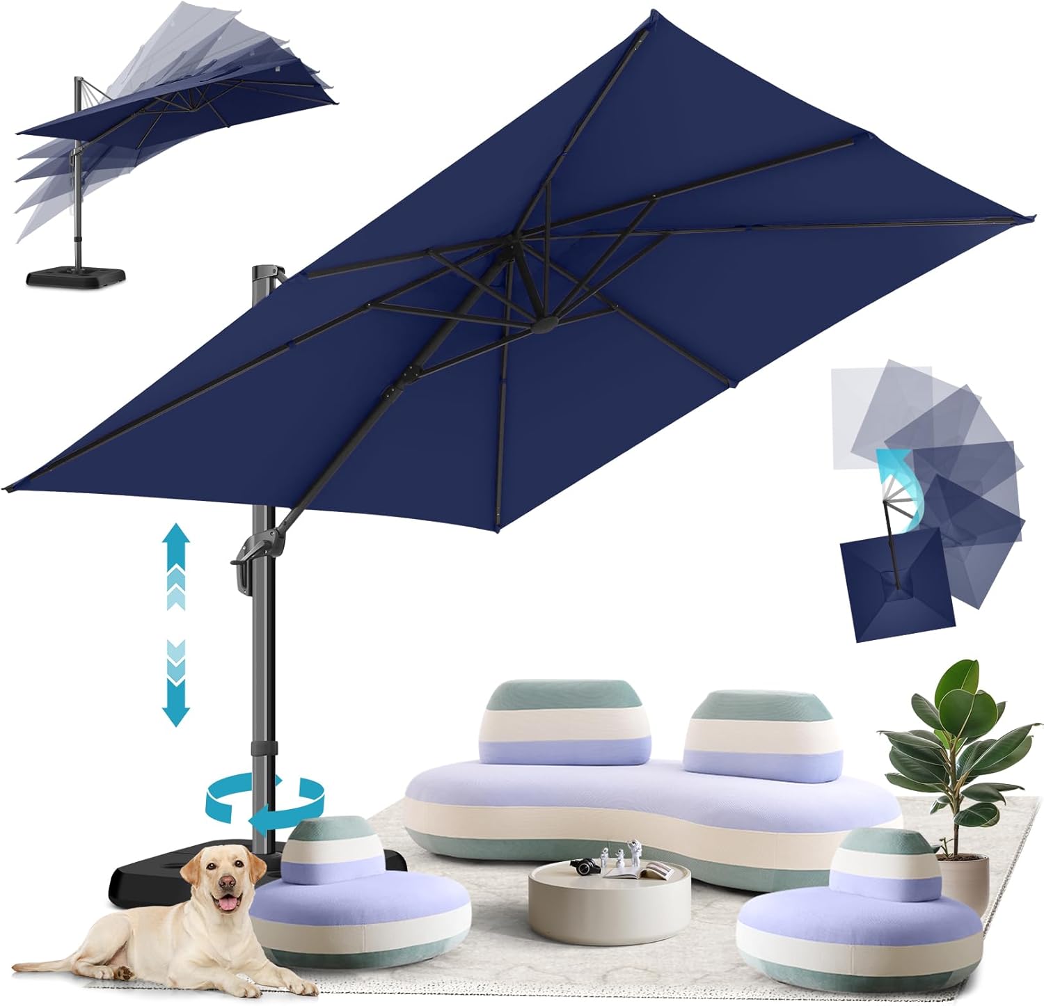 HOTIME Parasol Patio 3x3 m